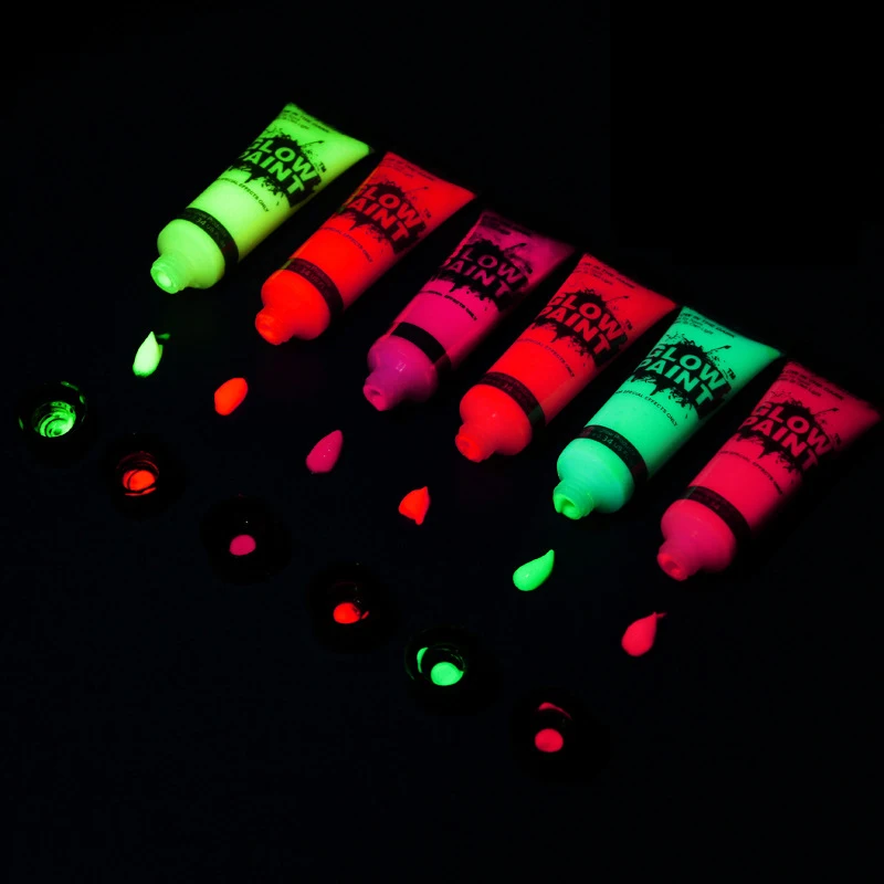 

6 Colors Body Painting Ointment Pigment Acrylic Paint Pigment Fluorescent Powder Drawing For Environmental Protection Supplies
