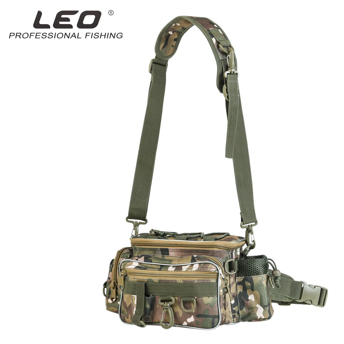 

LEO Fishing Tackle Bag CP Camouflage Diagonal Bag Outdoor Photography Fishing Gear Fishing Reel Bait Accessories Storage Bag