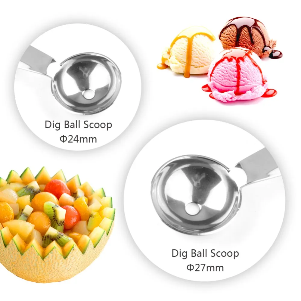 Поставка Нержавеющая сталь фрукты ложка нож для нарезки дыни удаления