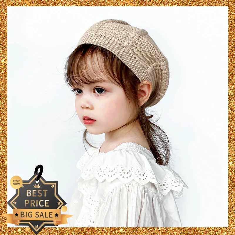 

2021 Fashion Warm Winter Hat Berets Cap Kids Girl And Boy Caps Autumn Casquette Classical Winter Shield Enfant Design