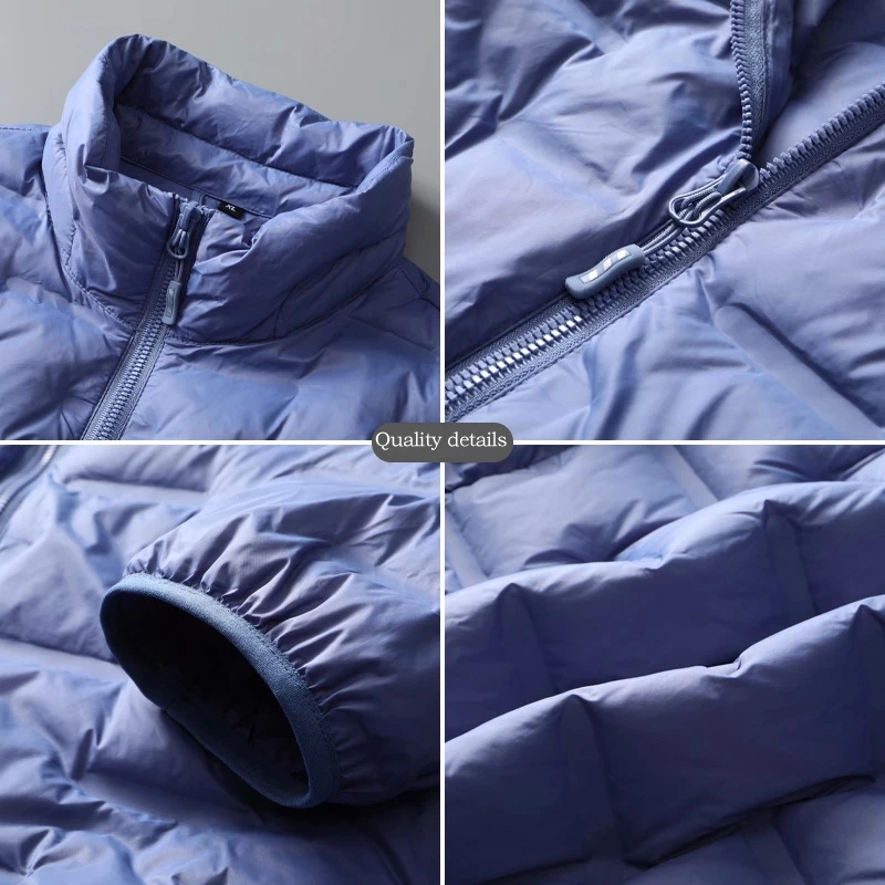 

Oversize 6XL 7XL 8XL Men's four seasons ultralight down jacket Fashion high quality men's thin down jacket