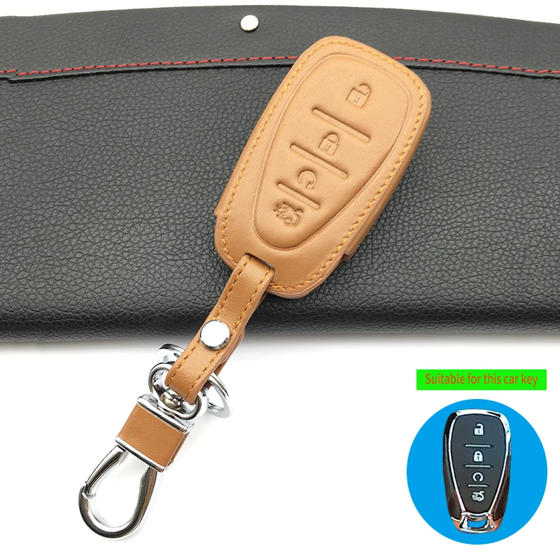 Новейший кожаный чехол для автомобильного ключа с верхним слоем Chevrolet Cruze Malibu 2016 XL