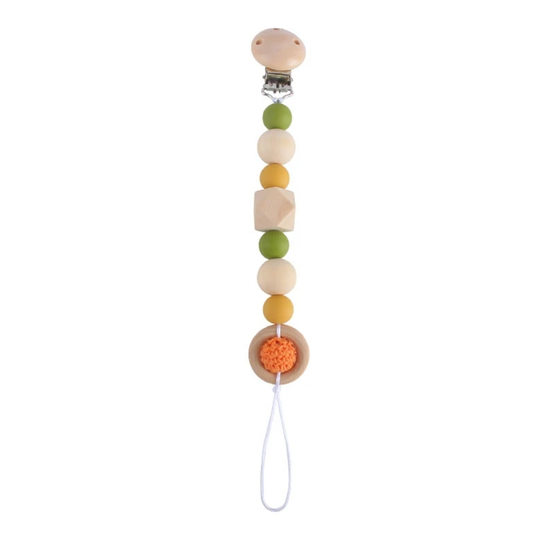 

Handmade Pacifier Chains Baby Teether Eco-friendly Pacifier Clips Holder Chain 24BE