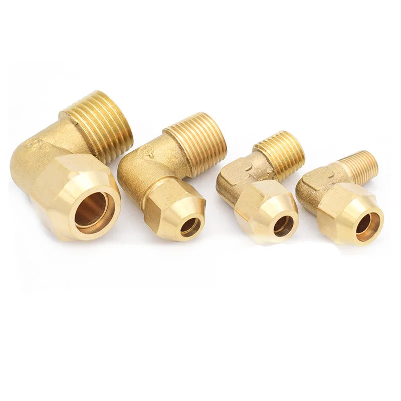 

Copper flared pipe fittings 1/8" 1/4" 3/8" 1/2" Male thread 6mm 8mm 10mm 12mm Tube Air conditioning refrigeration pipe fittings