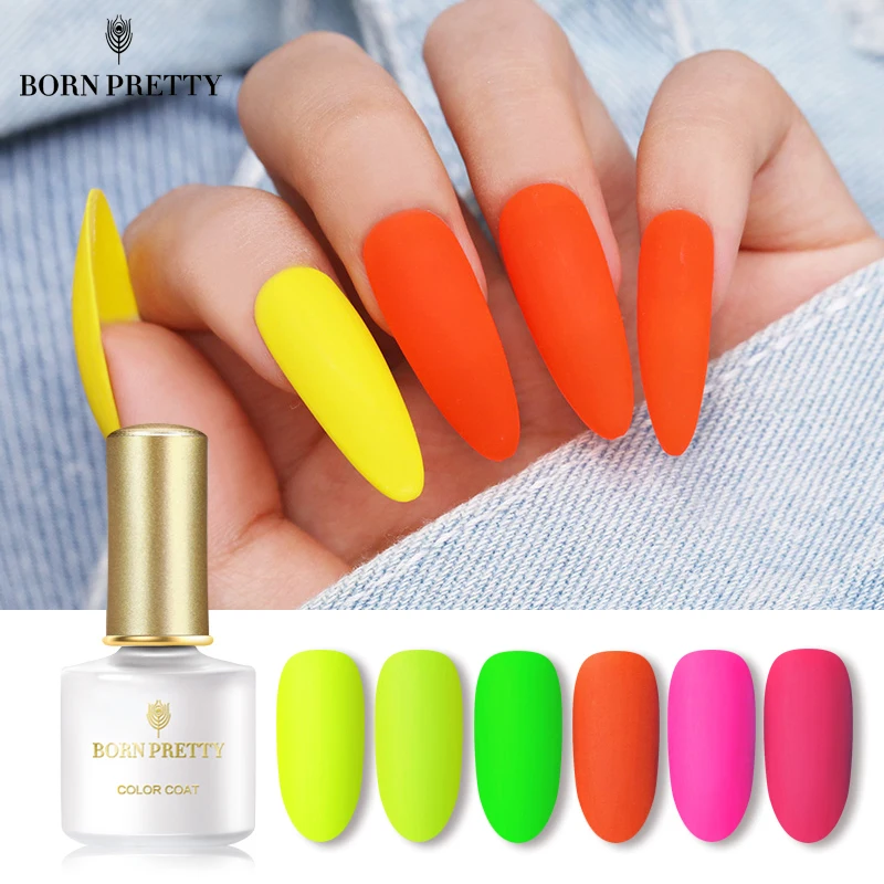 BORN PRETTY Promotion неоновый матовый Гель лак для ногтей 6 мл флуоресцентный зеленый