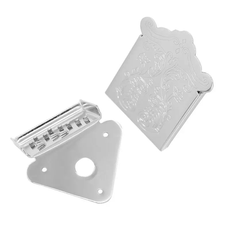Flower Pattern Design Tailpiece for Mandolin Cigar Box Guitar Silver | Спорт и развлечения