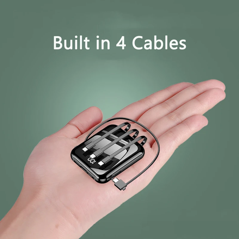 Портативный внешний светодиодный с кабелем Micro USB Type-C 20000 мАч | Мобильные телефоны