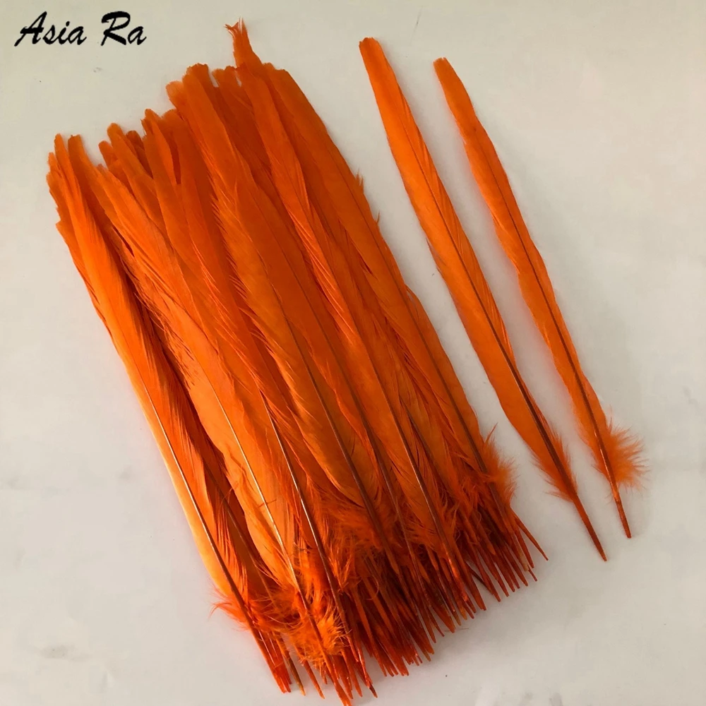 Набор из 100 штук красного цвета качество AAA перьевые фазаны с кольцом 25 30 см длина