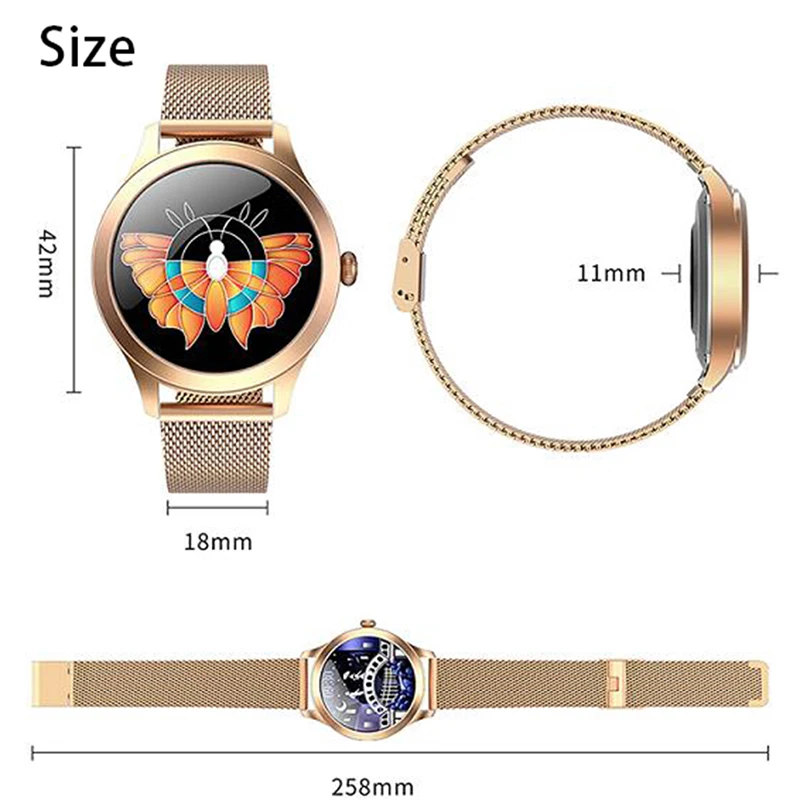 

Hot New Fashion Smart Watch Luxurious Women's Watches Bracelet Blood Pressure Health Monitoring Smartwatch For Android iOS