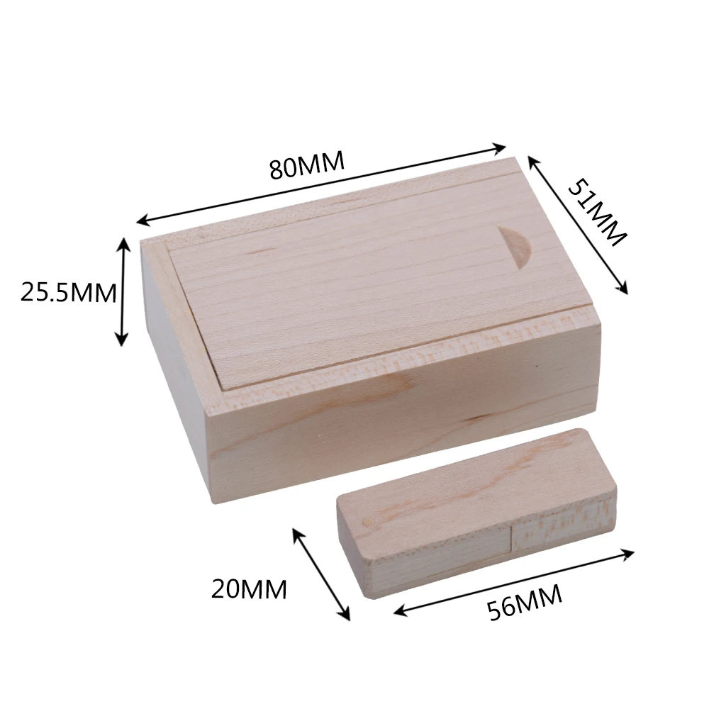 

pendrive wooden USB Flash Drives +box pen drive 128GB 16GB 64GB cle usb stick Real Capacity memoria usb flash Disk custom logo