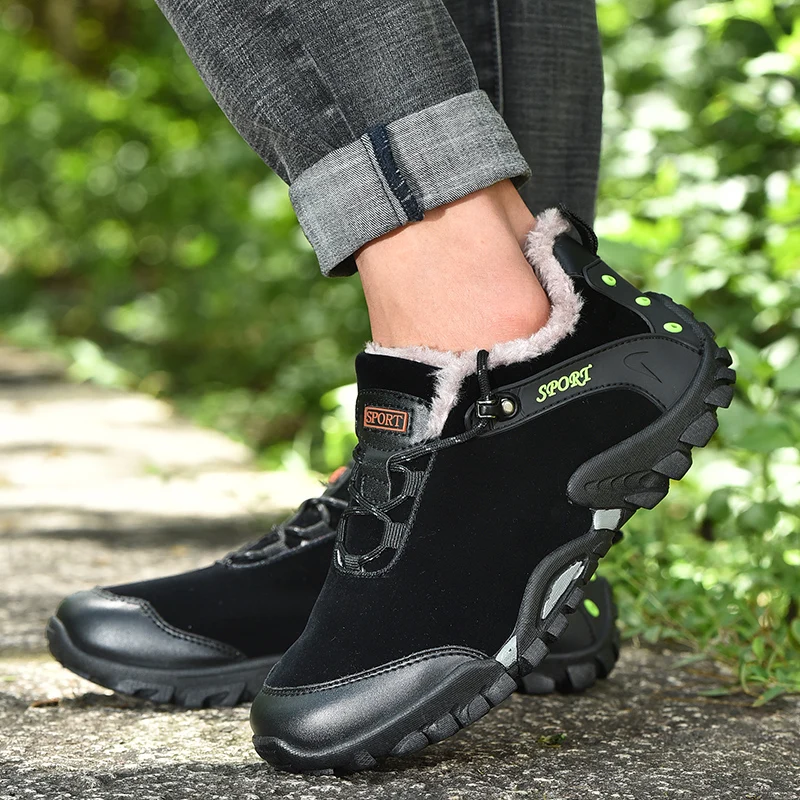 Men Hiking Shoes Waterproof Male Outdoor Travel Trekking Shoes Leather Climbing Mountain Shoes Hiking Hunting Boots Sneakers Man