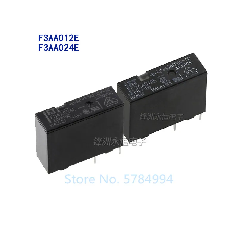 100% новое оригинальное реле 5 шт. F3AA024E 24VDC 4PIN 5A 250VAC F3AA005E (5V) F3AA012E (12V)