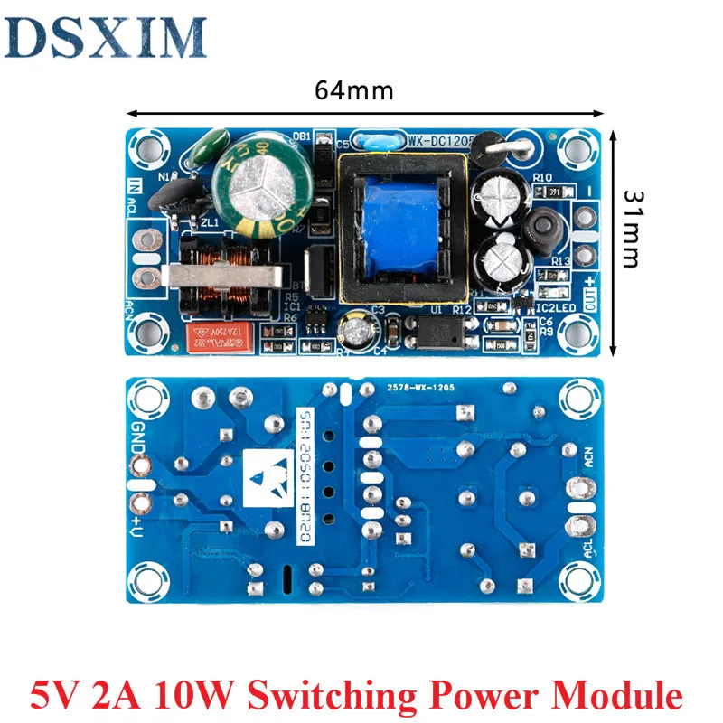 AC-DC 5V 2A 10W модуль импульсного источника питания чистая печатная плата AC 85-264V DC 110-370V