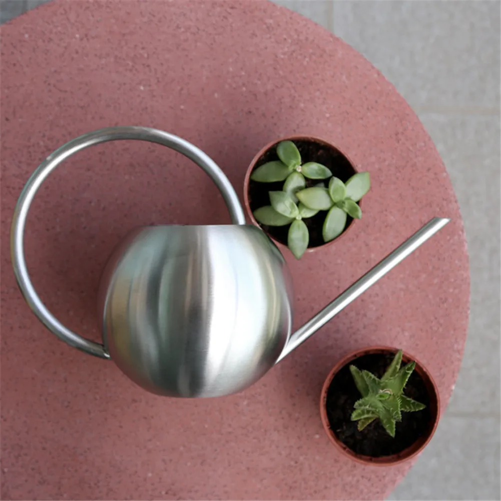 

1pc Stainless Steel Watering Pot Plants Watering Can Long Spout Succulents Watering Pot Watering Kettle Gardening Tool