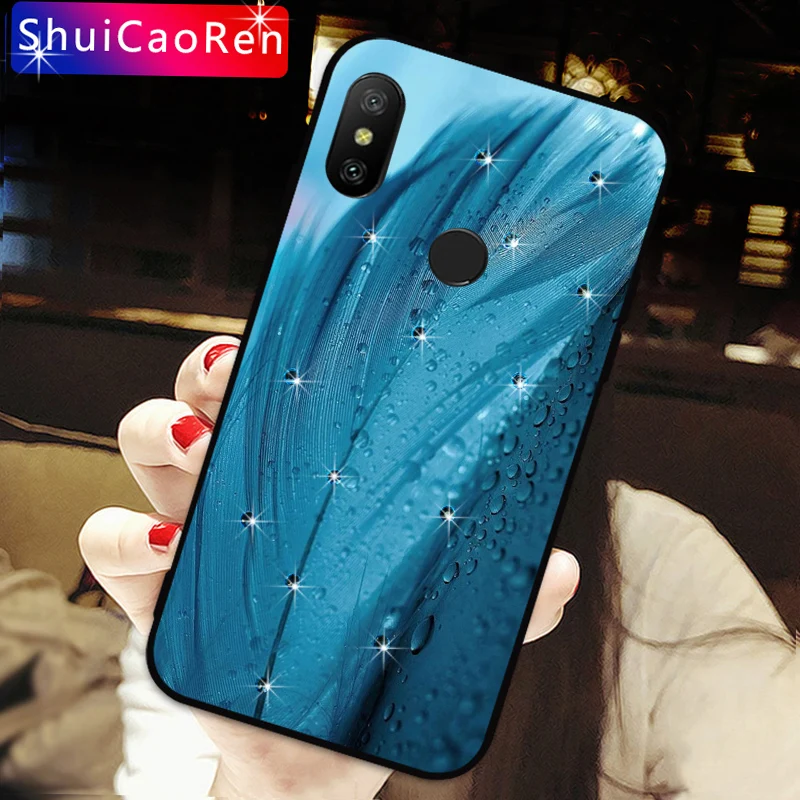 Роскошный чехол со стразами для Xiaomi Redmi Note 3 4 Pro 4X 5A Prime S2 Y2 блестящий черный 5 Plus 6 6A GO