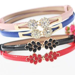 Ремень из искусственной кожи Женский, Модный Регулируемый тонкий пояс из белой коровьей кожи, блестящий винтажный дизайнерский пояс с пряжкой из сплава для платьев