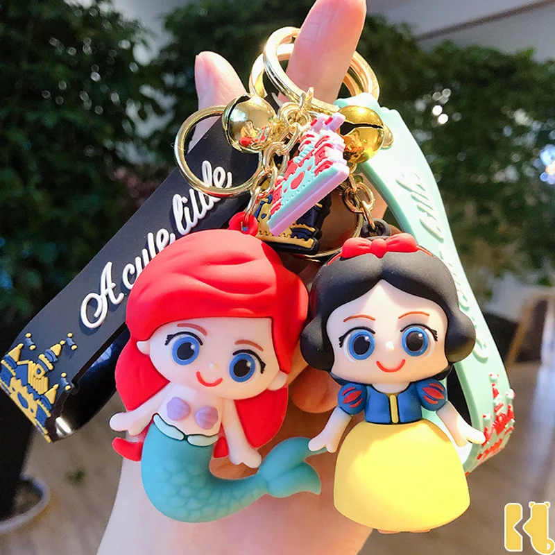 Брелок для ключей Принцесса из мультфильма Disney игрушки русалка белоснежная