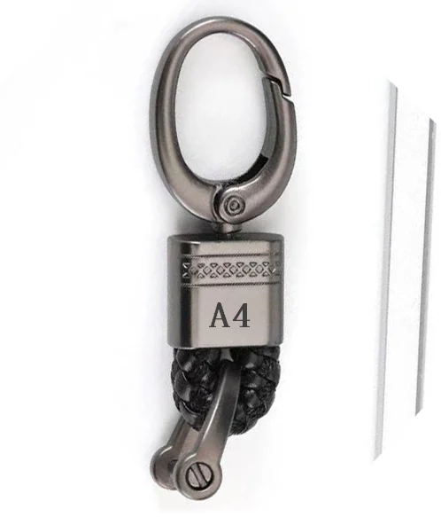 1 шт. Автомобильная эмблема значок черный коричневый брелок для ключей кольцо Audi