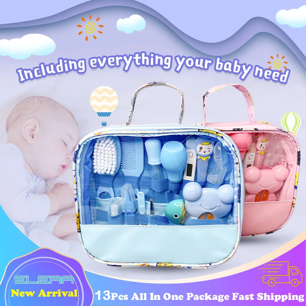 

Baby Care Kit Nose Cleaner Safety Tools For Newborn Hygiene Kits Grooming Set Nail Hair Clipper Scissor Comb