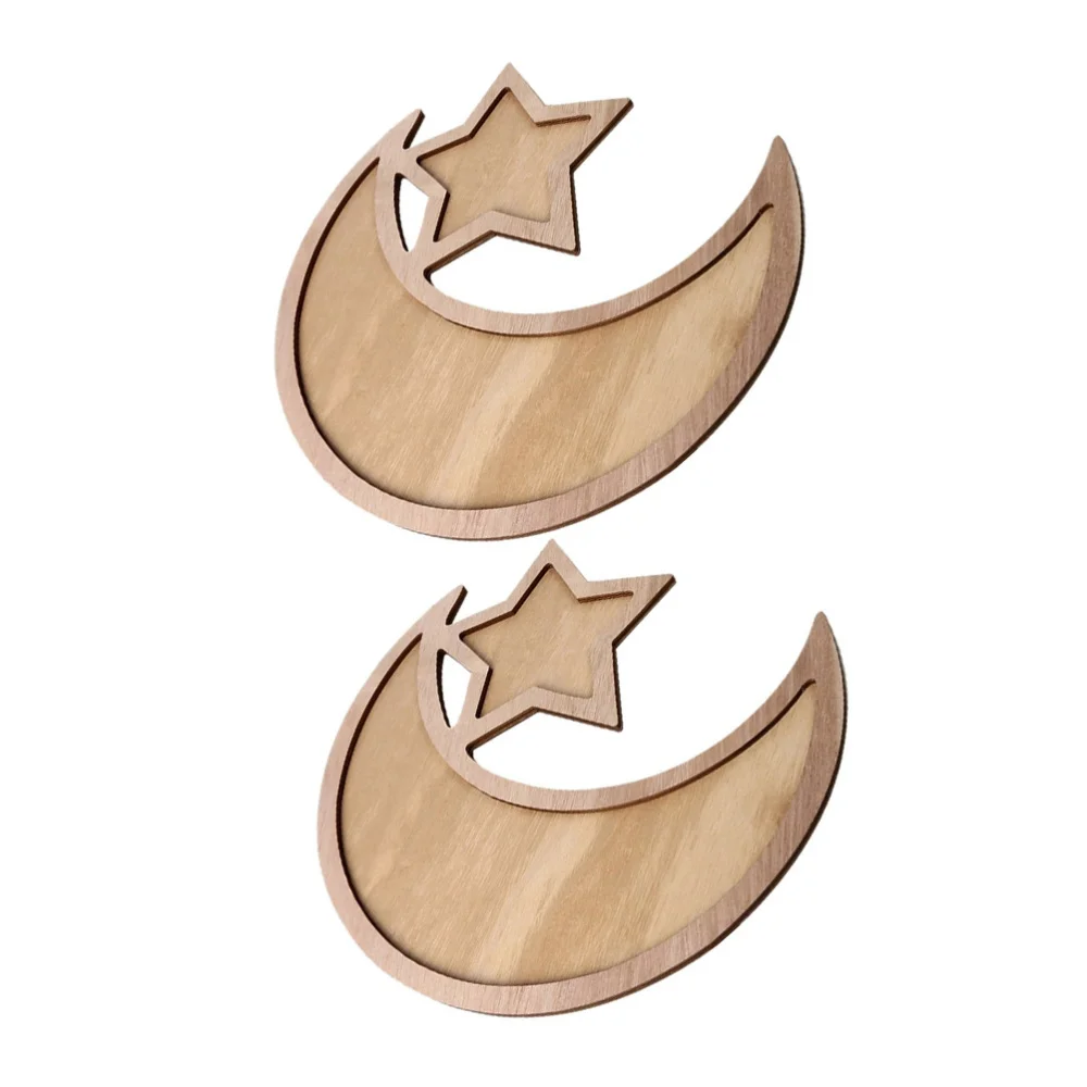 

2 Pcs Wooden Storage Plates Dessert Trays Fruit Plates (Wooden Lubricious)