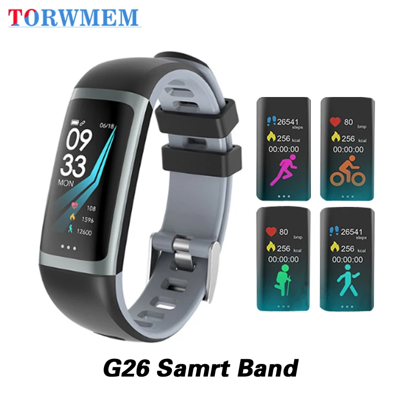 Оригинальный умный Браслет G26 фитнес-трекер с цветным экраном водонепроницаемые