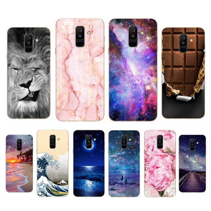 Чехол для Samsung A6 2018 Plus ТПУ Силиконовая задняя крышка Galaxy A6plus Capa 6 0 дюйма бампер