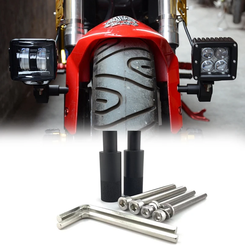 

Motorcycle LED Headlight Fog Light Mounting Bracket Post Support Base Mount Bike Sport Tail Light Spotlight Bracket