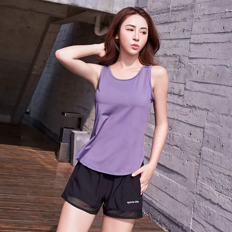 Комплект для йоги женская одежда фитнеса спортивная спортзала тренировок майка