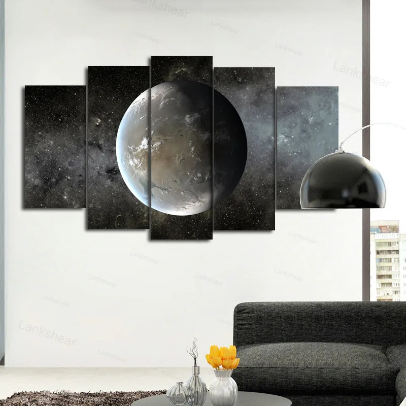 

Hd Modern Wall Art for Living Room 5 Panels Planet Space Pictures Poster Print Modular Paintings Home Decor Unframed