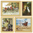 Набор для вышивания крестом Aristocrat на лошади 11CT 14CT, с принтом, для рукоделия