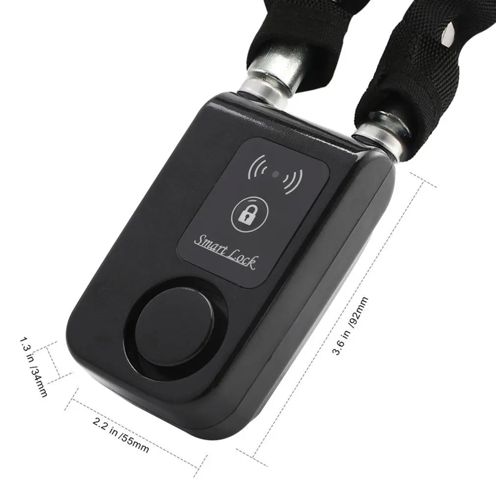 new super intelligent phone app control smart alarm lock waterproof 110db alarm bicycle lock outdoor anti theft lock free global shipping