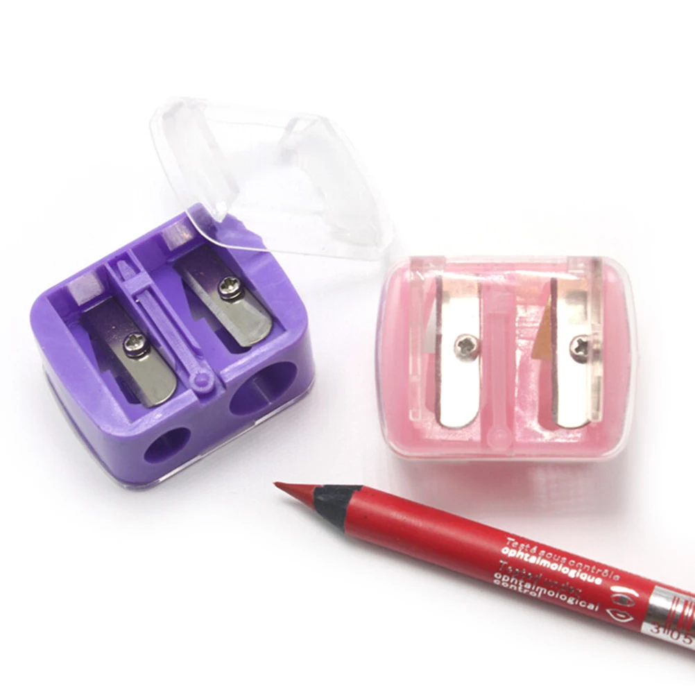 2017 Double Holes Cosmetic Sharpener Useful Pencil Sharpener For Cosmetic Brush / Eyeliner Pencil / Makeup Pencil