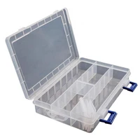 portable detachable multi grid pp plastic transparent fishing tackle storage box
