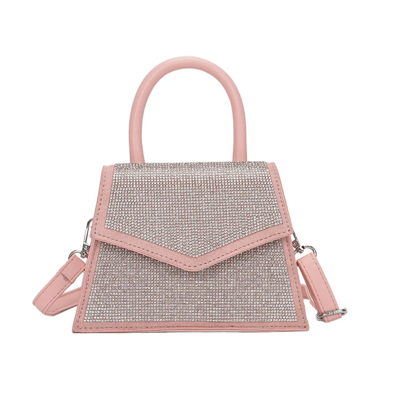 

Luxury Women Handbags And Purse Diamond Bling Pu Leather Handbags For Women Shoulder Bag High Quality Crossbody Bag Flap Design