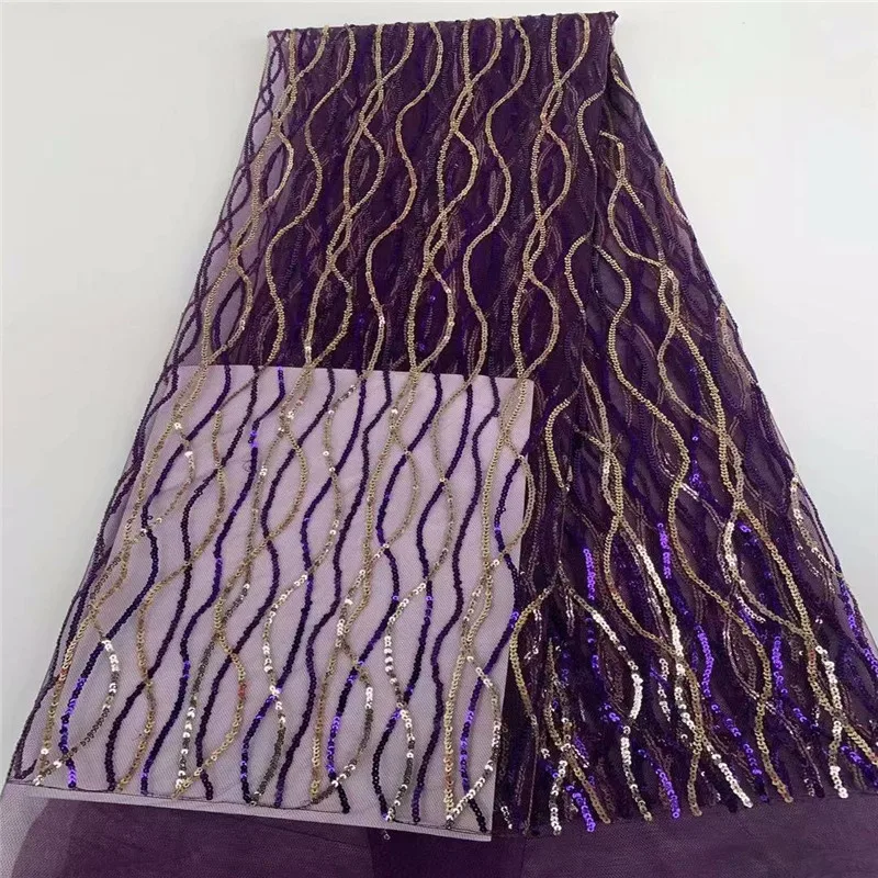 Новинка французское нигерийское Сетчатое кружево с блестками Африканское