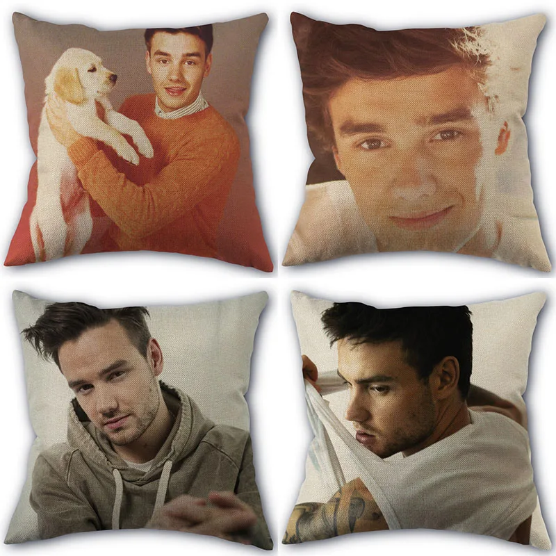 

Nice Liam Payne Pillowcase Cotton Linen Fabric Square Zipper Pillowcase New Arrival 45X45cm Wedding Decorative Pillow cover