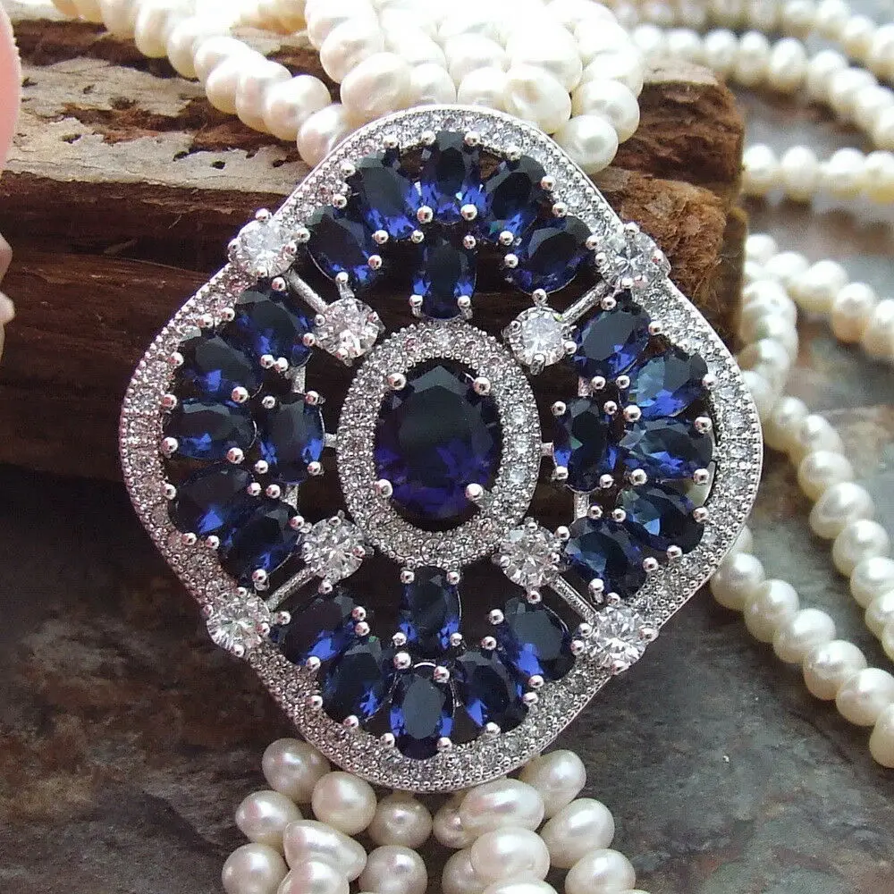 Ручной работы натуральный 6 прядей белый жемчуг ожерелье микро-инкрустация