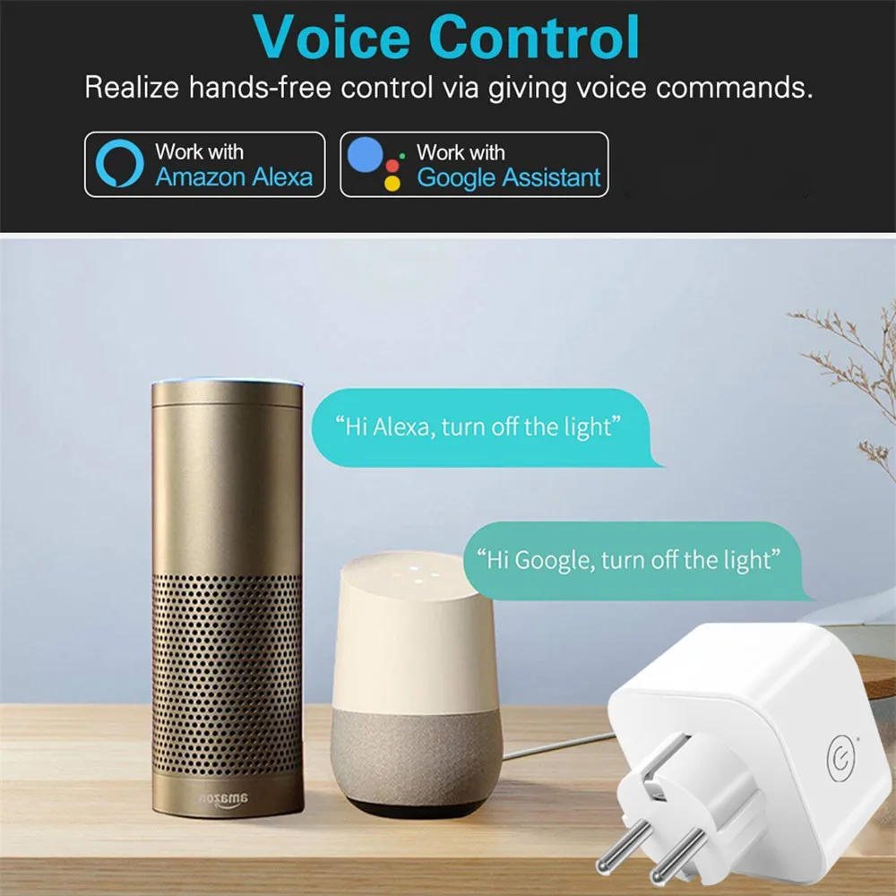 SMATRUL Tuya Smart Life Беспроводной электрическая розетка настенная Wi-Fi RF 433 МГц ЕС 220V Plug