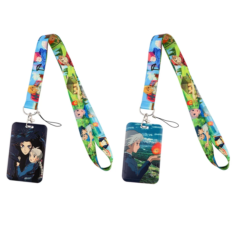 

20pcs/lot G2189 Cartoon Castle Neck Strap Lanyard for key Phone USB DIY Hang Rope With Card Holder