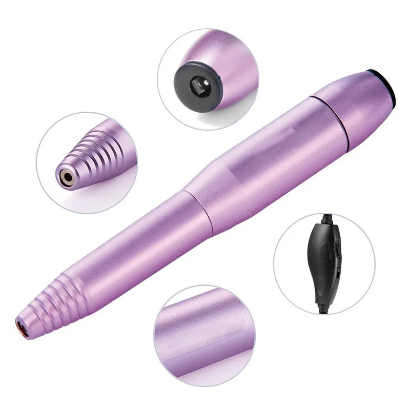 Электрическая дрель для ногтей ручка машинка маникюра 12 в золотой серебряный