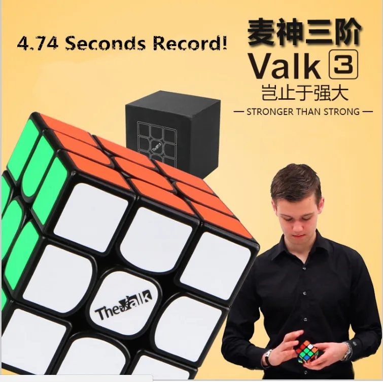 

QiYi Valk3 M 4,74 S 3x3x3 магический куб Valk 3 M 4,74 см qiyi valk3 M Магнитный куб magico Магнитный скоростной пазл