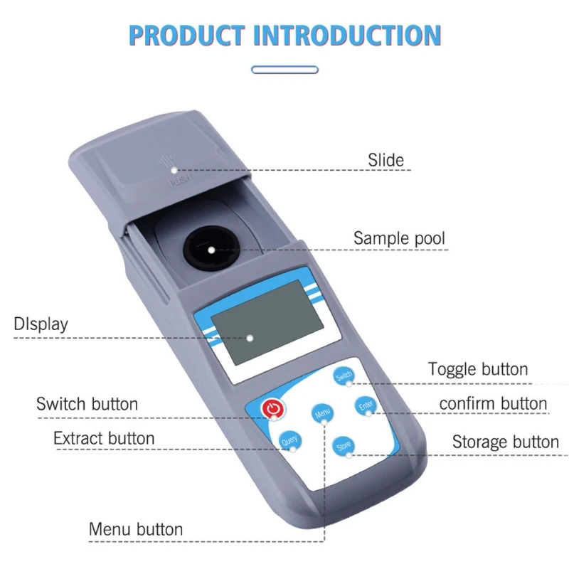 

Digital Turbidimeter Turbidity Meter Liquid Water Quality Turbidity 0-200 NTU 0.1 NTU ZD-2A LED Display Smart