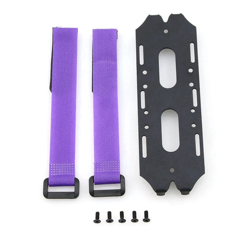 

2 Pcs Metal Battery Tray Mounting Plate Bracket Expansion Board Red & Purple