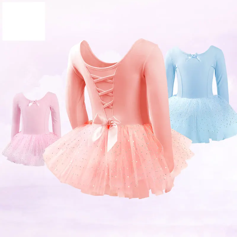 

Teen Girls Ballet Tutu Dress Pink Dance Leotards Bowknot Ballet Dress Bodysuit Gymnastics Leotard Multilayer Tulle Skirts