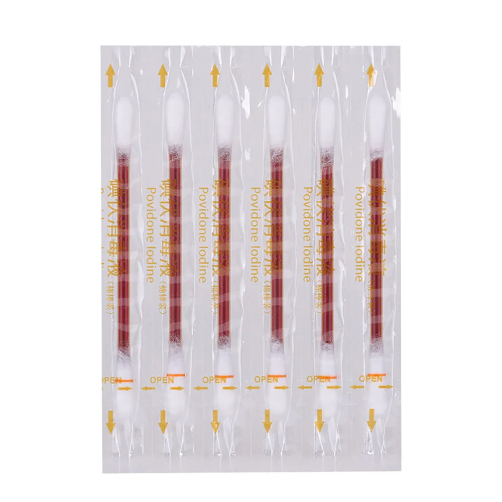 30 шт./лот ватный тампон медицинский спирт одноразовый аварийный йод