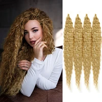 30 inch long deep wave twist crochet hair natural synthetic braid hair with afro curls ombre braiding hair extensions for women
