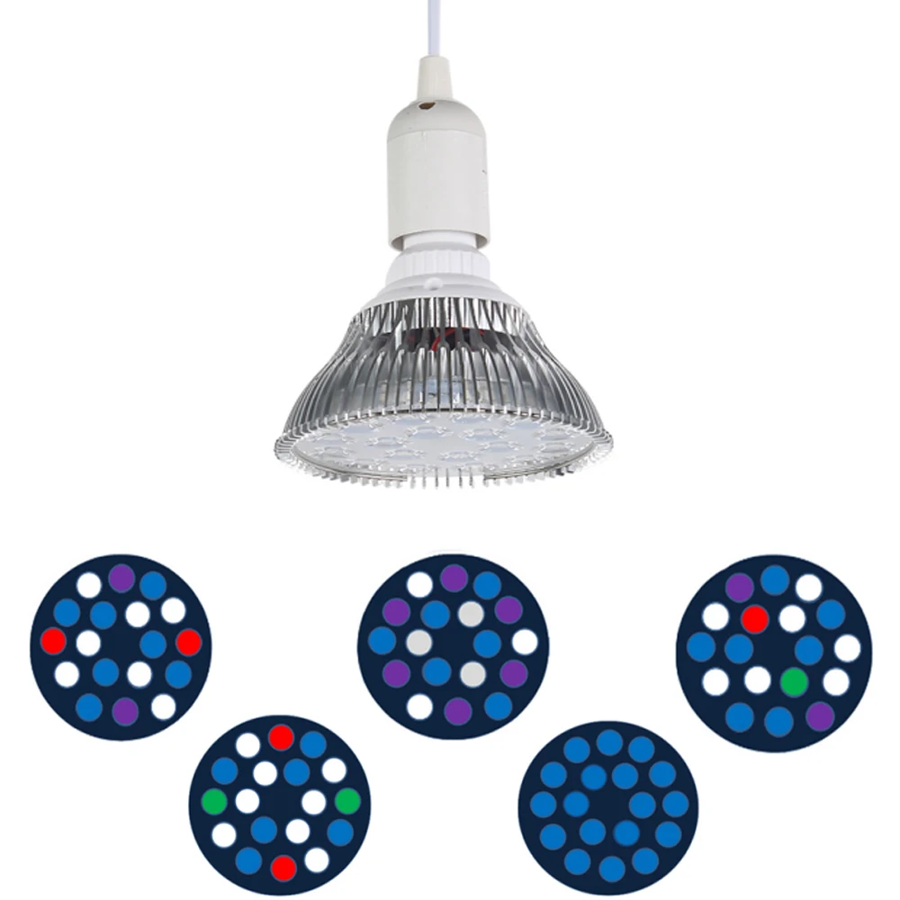54W LED Reef Aquarium Lamp Full Spectrum PAR38 E27 Plants Grow Light for Nano Fresh Water Fish Tanks | Дом и сад