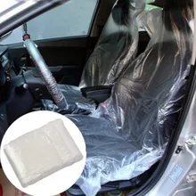 100pcs/set Automotive Disposable Plastic Seat Vehicle Maintenance Beauty Disposable Anti Dust Dirt Transparent Car Seat Cover