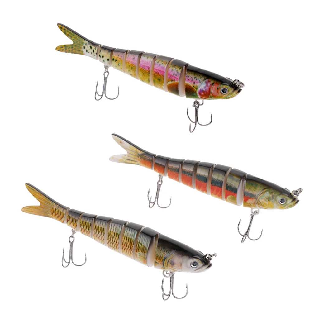 

Fishing Lures Hard Crankbaits with Treble Hook Topwater Baits Bass Hook
