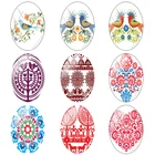 TAFREE богемный польский фольклорный художественный узор Овальный 18x25 мм sлот стеклянный кабошон с плоским основанием Ювелирная фурнитура PF77